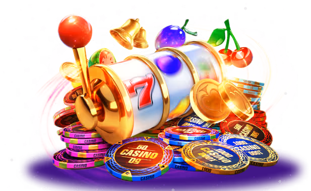 Slot machine with casino chips